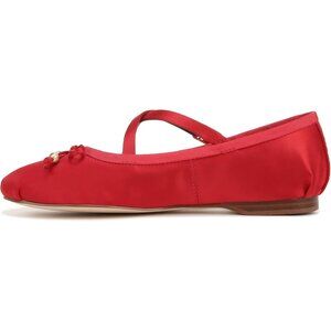 Circus NY by Sam Edelman Women's Red Poppy Suede Cross Strap Ballet Flat